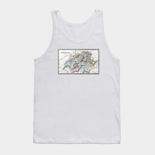 1835 Map of Switzerland Tank Top